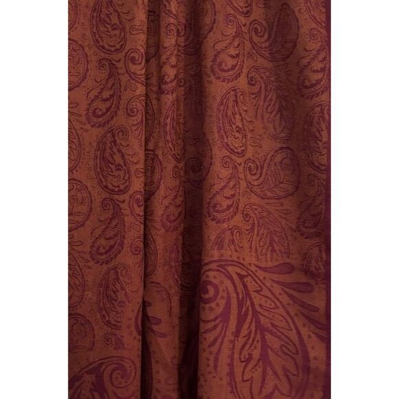 Paisley Shawl Scarf Wrap Maroon Gold Fringe - Picture 3 of 4